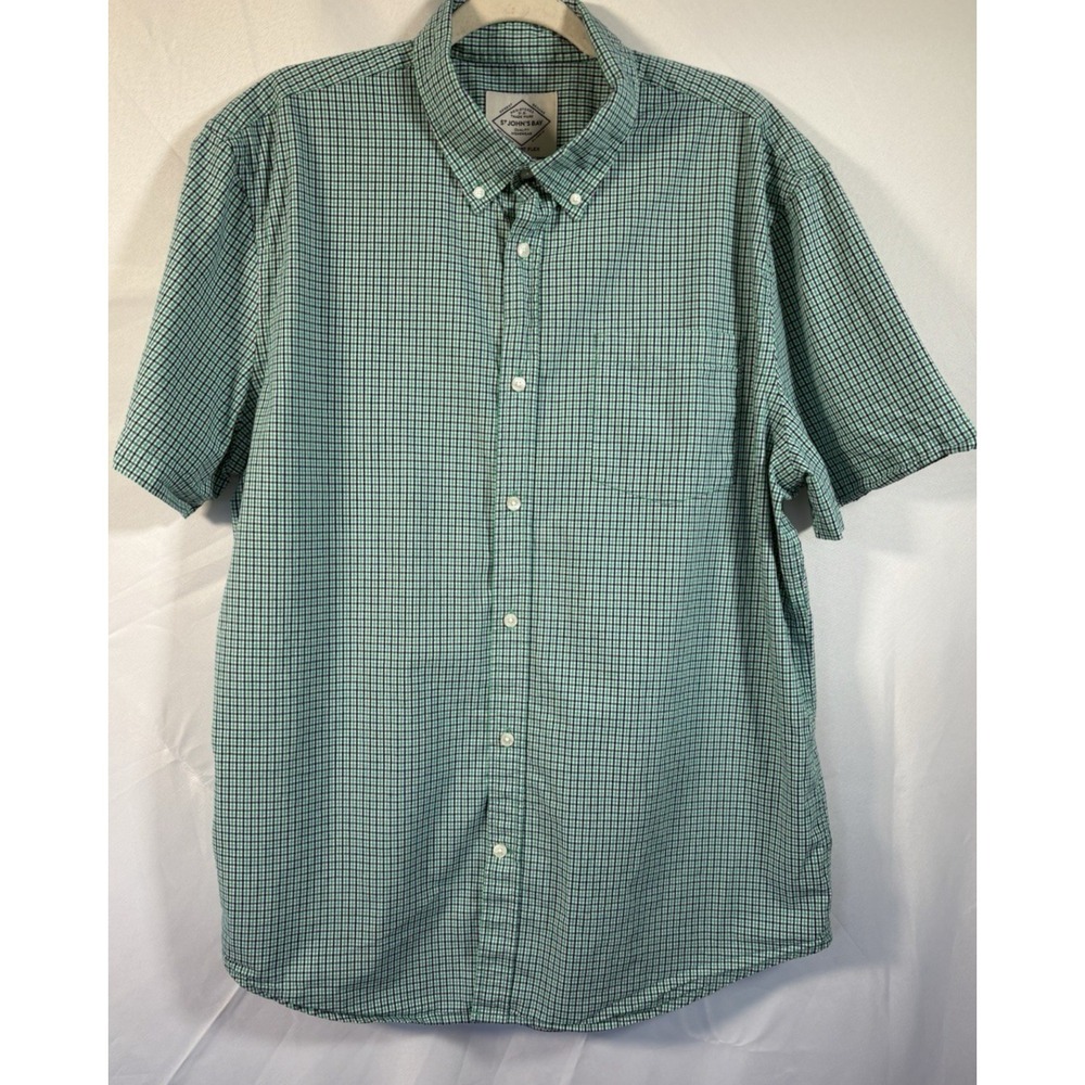 St Johns Bay Shirt Size‎ XL Short Sleeve Button Up Check